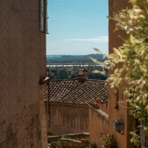 Vue pittoresque depuis le vieux village des Angles