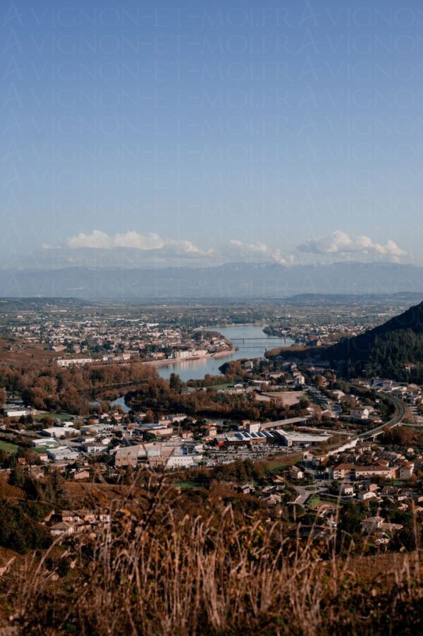 Vue panoramique sur Tournon-sur-Rhône et Tain-l’Hermitage (Portrait)